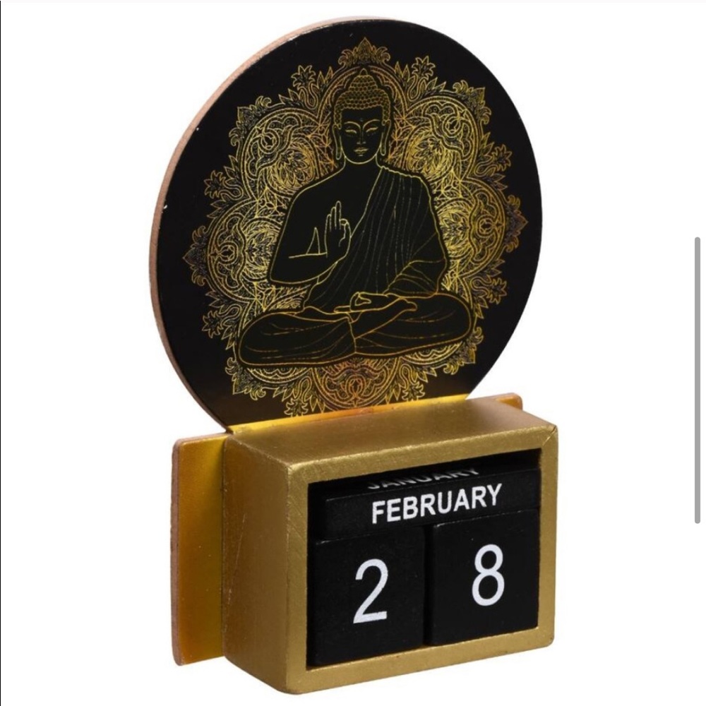 🧘🏽‍♀️BUDDHA Wooden Perpetual Calendar